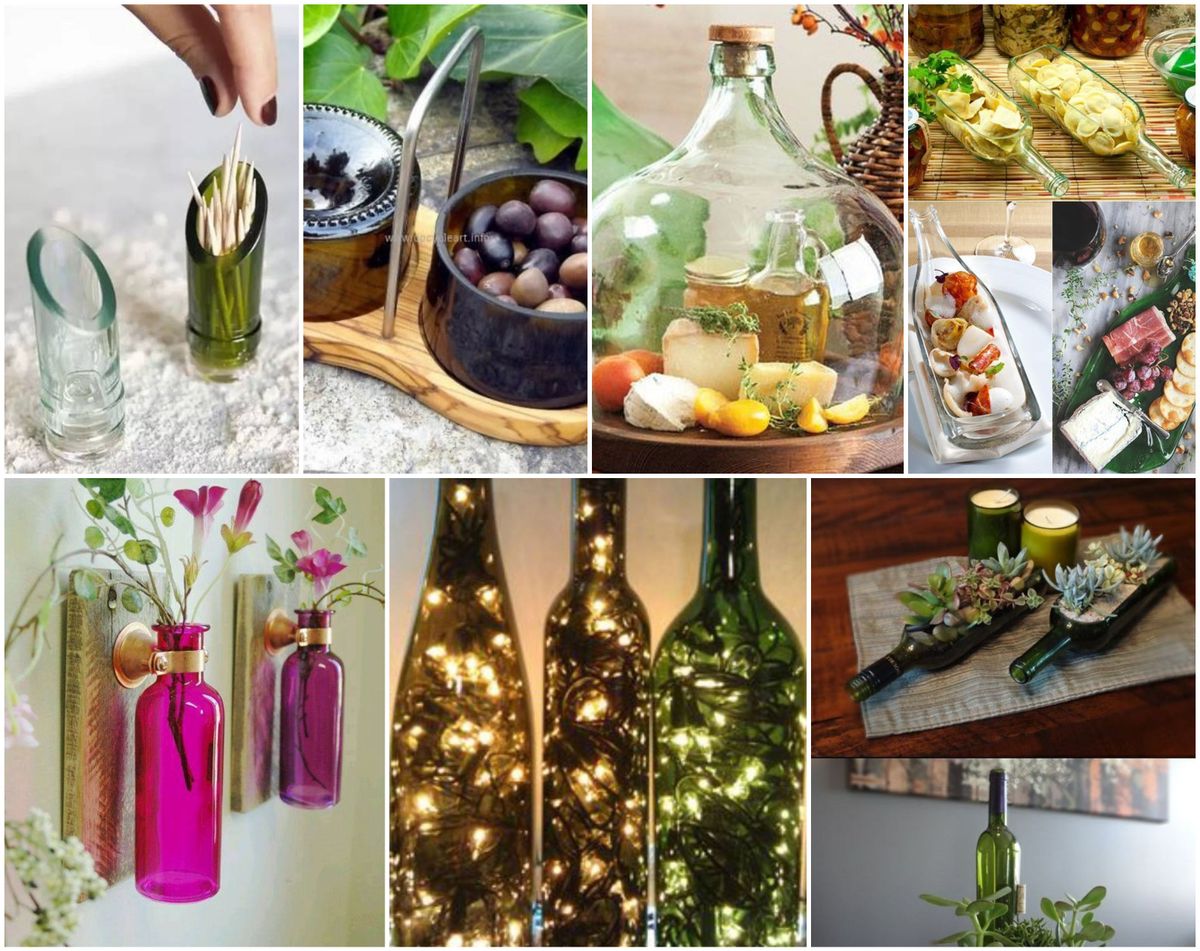 Verschiedene Diy Ideen mit Glasflaschen