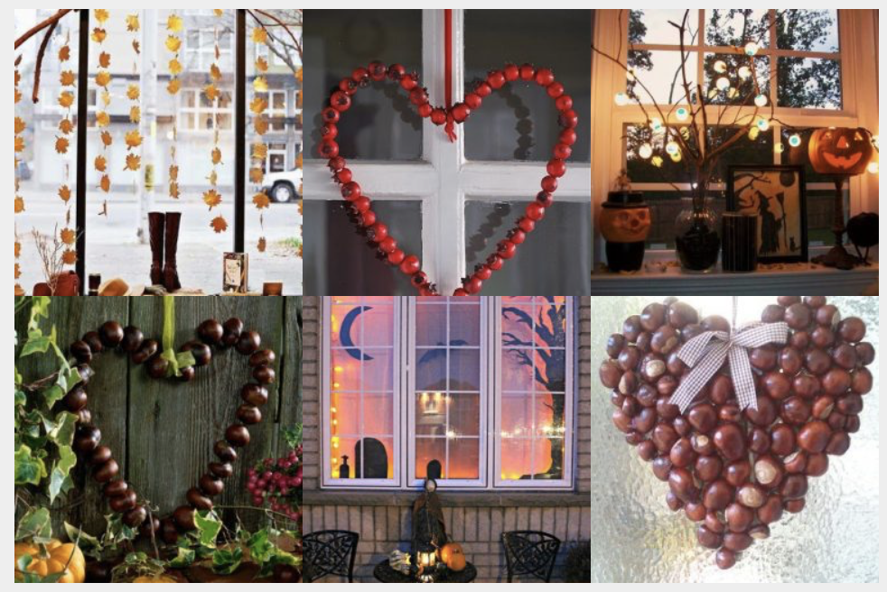 Nette Ideen für herbstliche Fensterdekorationen :)