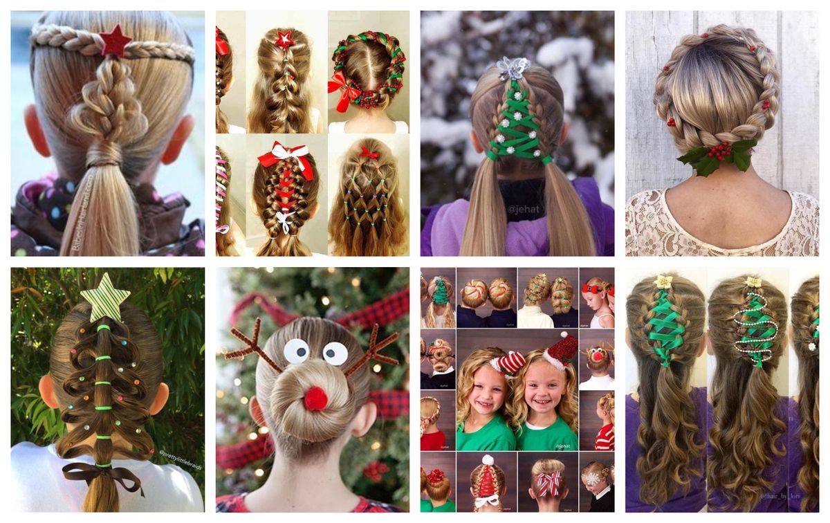 Weihnachtliche Frisuren für Groß und Klein ;)