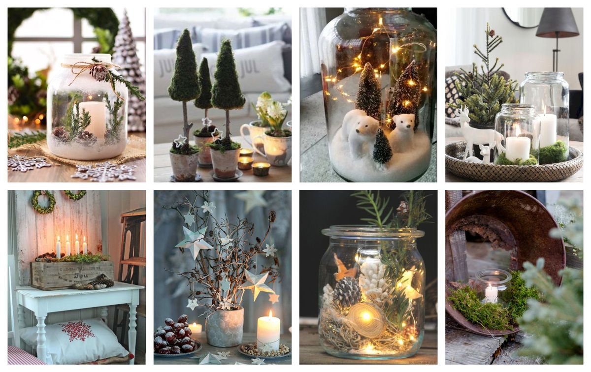 Wunderschöne weihnachtliche Dekorationen mit Kerzen :)