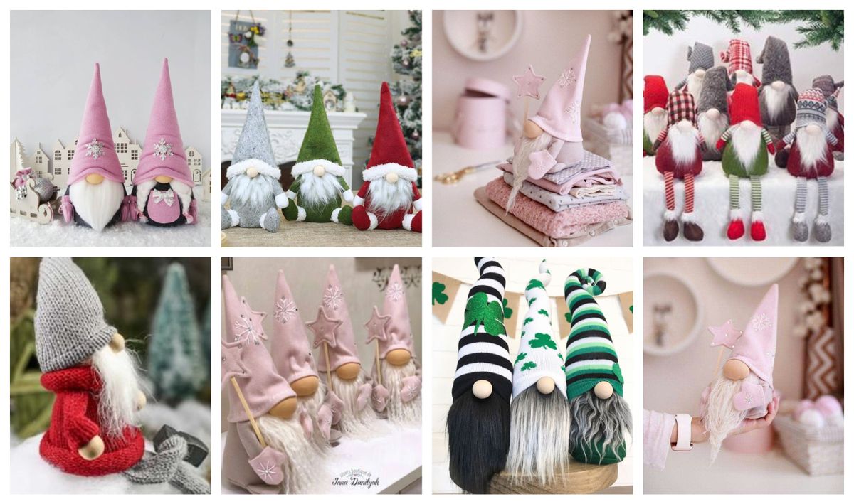 Süße Weihnachtswichtel aus Stoffresten basteln :)