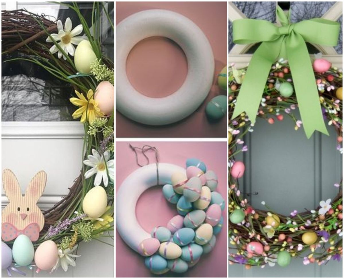 Frühling/Ostern- Türkranz selber machen