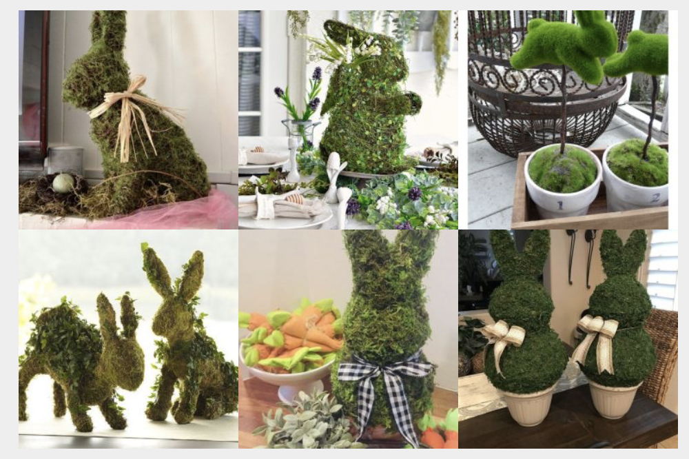 Osterhase aus Moos für drinnen und draußen selber basteln – ANLEITUNG