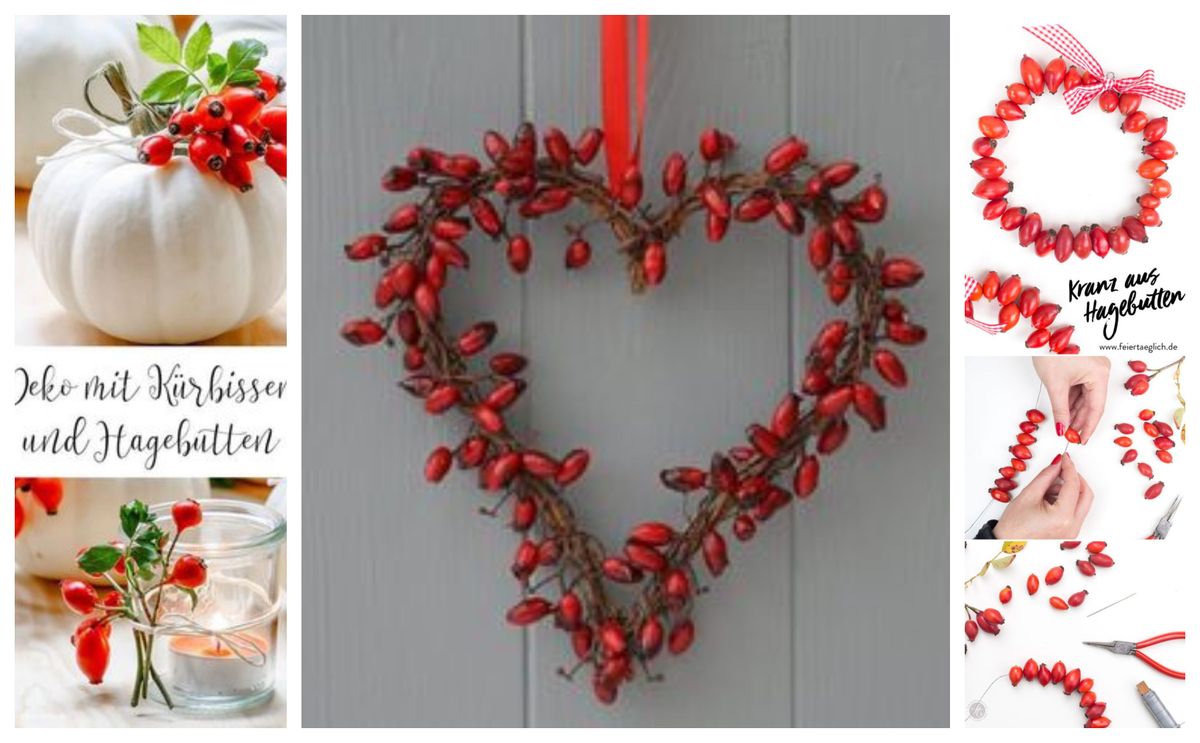 Hagebutten- einfache selbstgemachte Herbstdeko ist ein Spaß für die ganze Familie