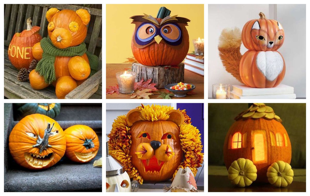 Kürbisse mal anders: einfache und lustige Ideen zum Schnitzen / Verzieren :)