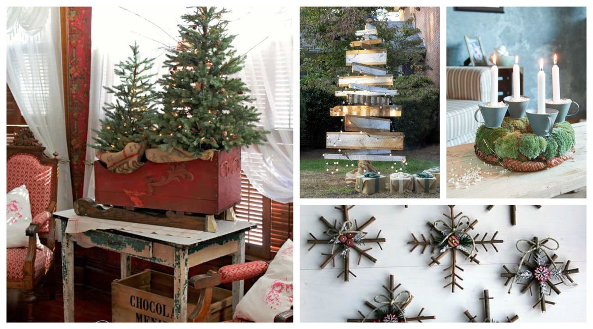 Einfache rustikale Weihnachtsdekorationen zum Nachmachen :)