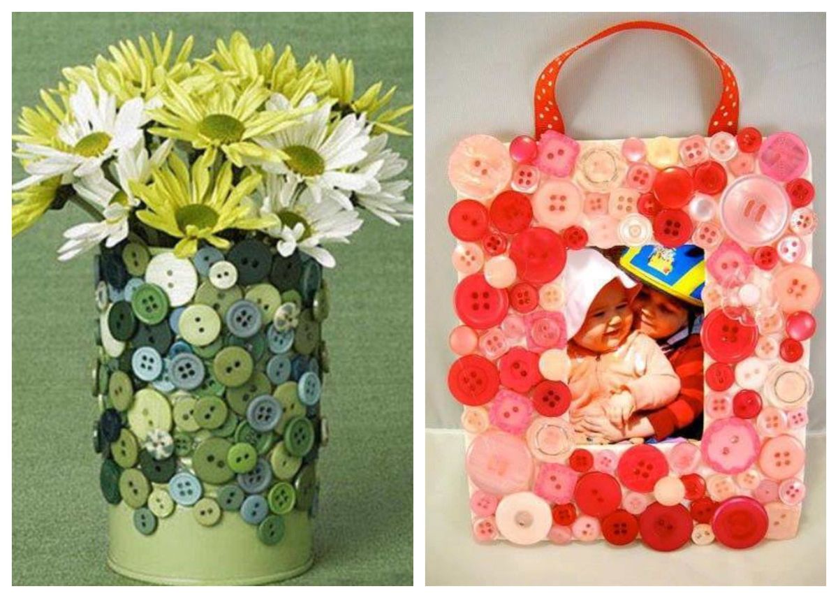 Kreatives aber vor allem einfaches Basteln mit Knöpfen :)