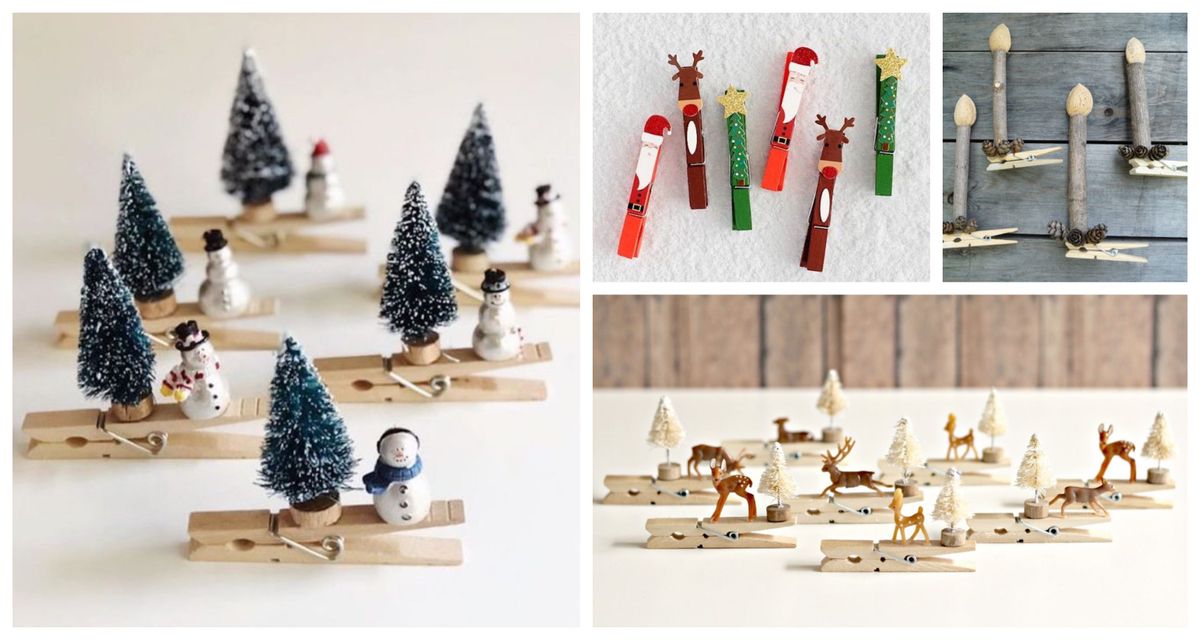 TOP 10 Weihnachtsbaum-Deko aus Wäscheklammern basteln :P