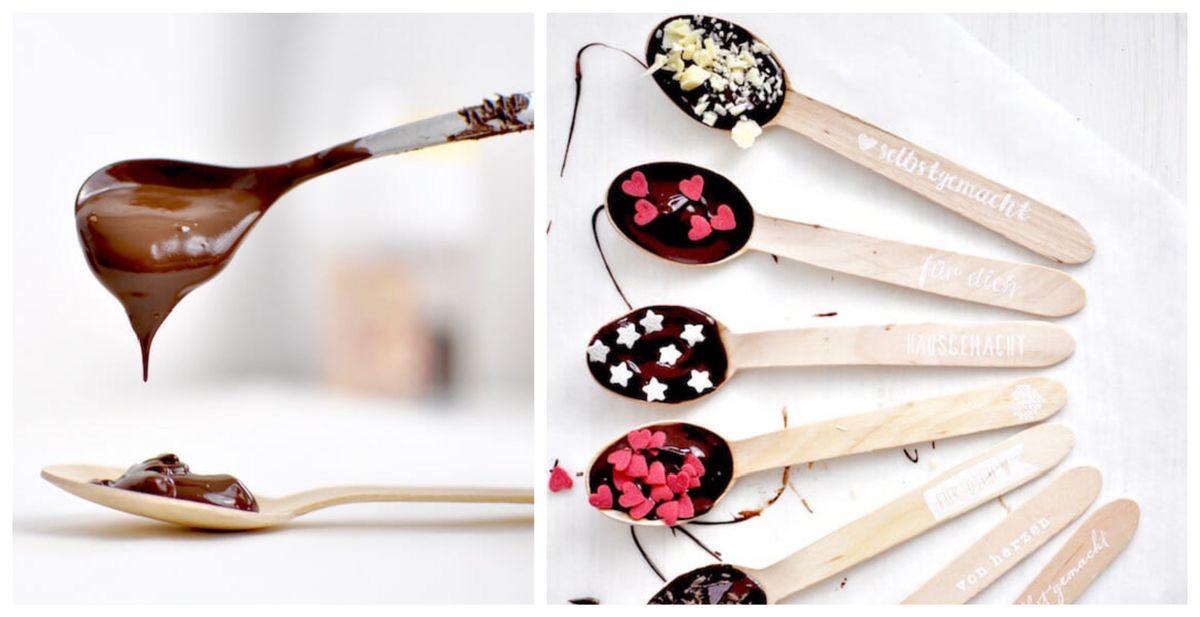 Ein Geschenk aus der Küche: Schoko-Löffeln :)