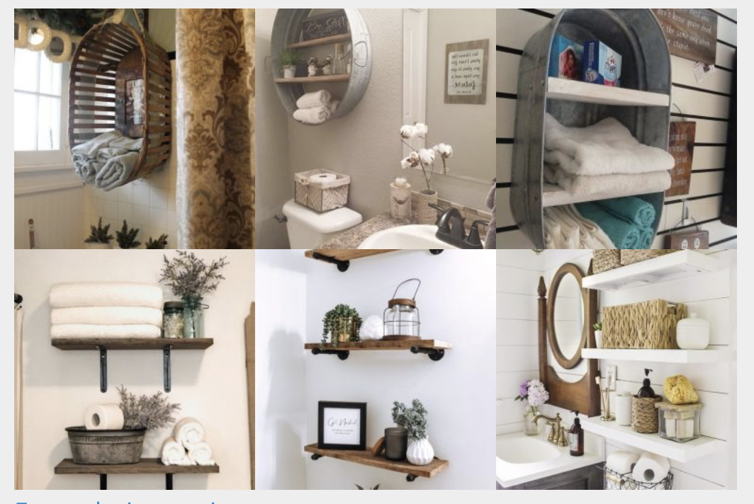 Rustikale Aufbewahrungsideen für ein kleines Bad zum selber machen :)