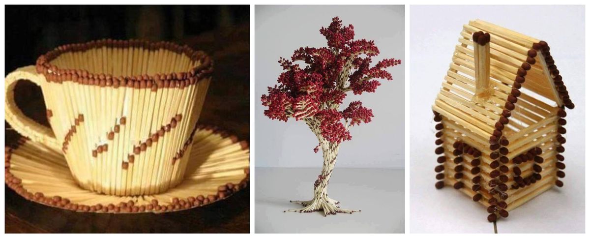 Künstlerische Freizeitbeschäftigung: Basteln mit Streichhölzern :)