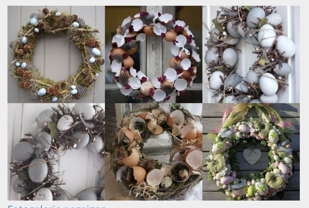 Die schönsten Osterkränze mit Naturmaterialien und Eierschalen :)