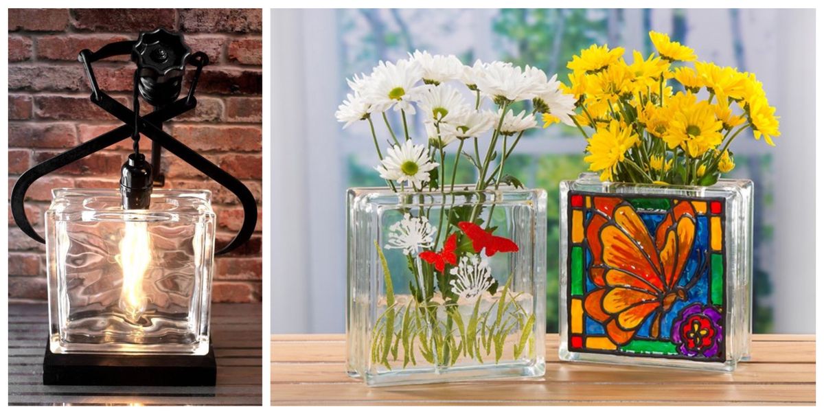 Coole DIY- Dekorationen aus Glasbausteinen :)