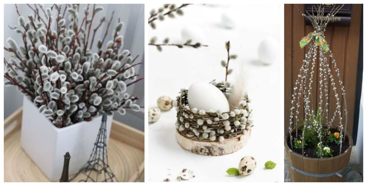 Wunderschöne einfache Dekorationen mit Weidenkätzchen :)