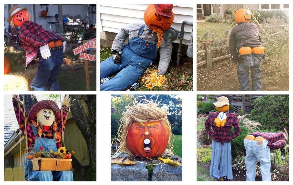 Mega lustige Ideen mit Kürbissen für den Eingangsbereich oder Garten :)