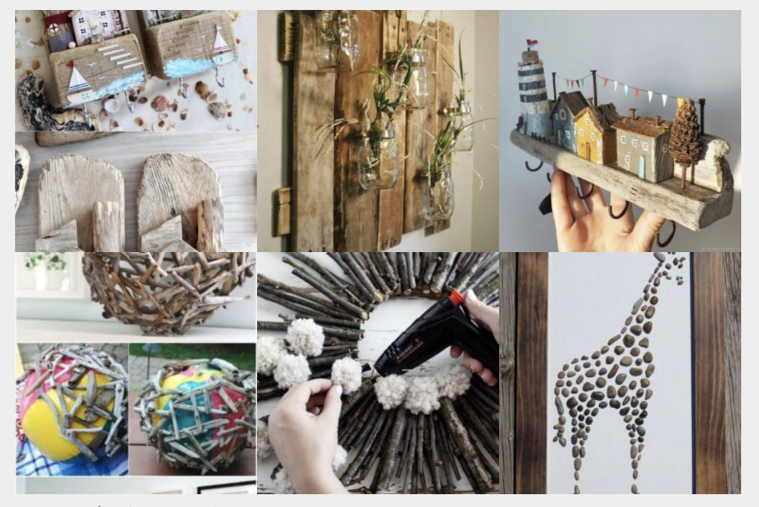 Günstige Wanddeko aus Treibholz, Steinen und anderen Naturmaterialien :)