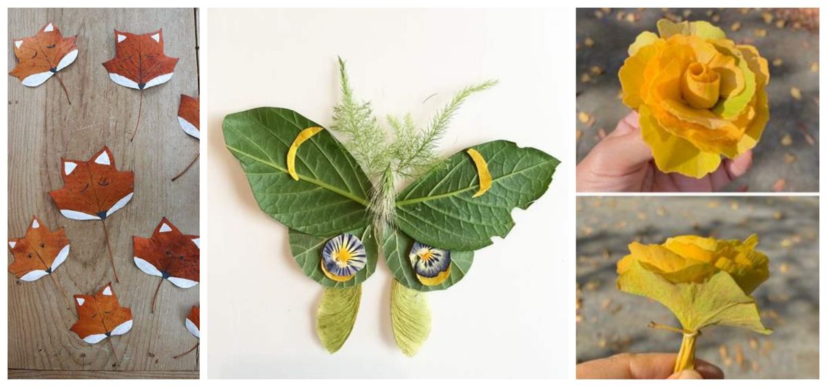 10 Ideen fürs Basteln mit Blättern :)
