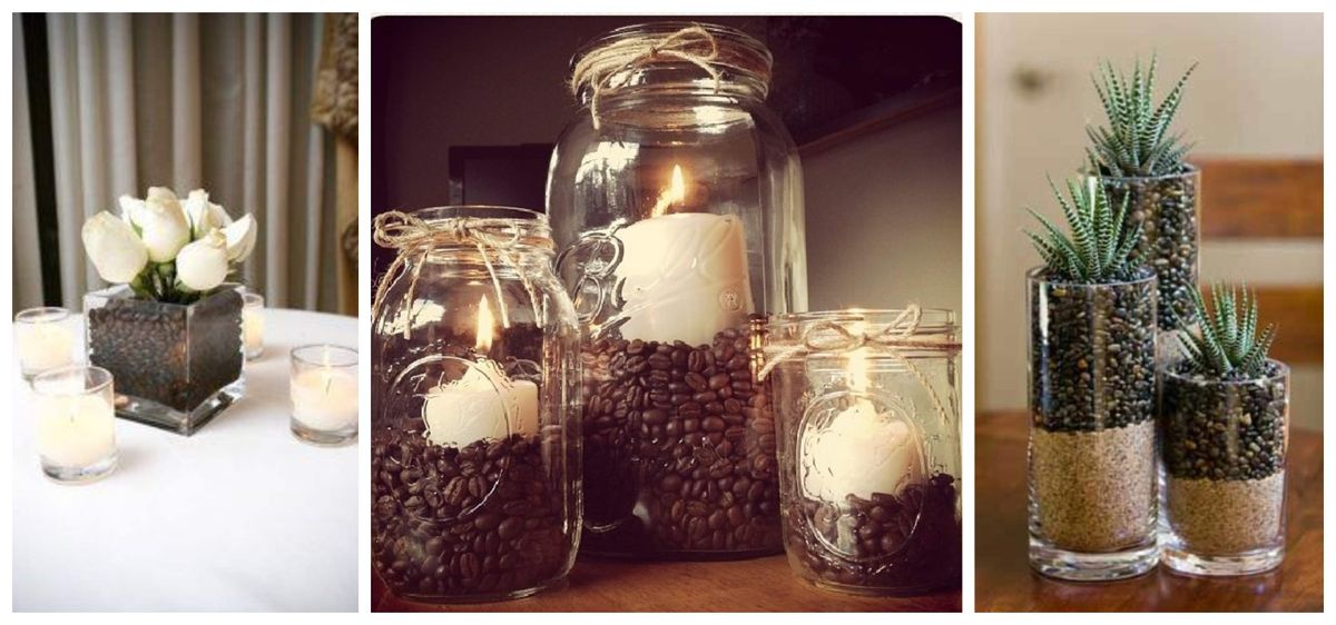 Zauberhaft duftende Tischdeko aus Kaffeebohnen :)