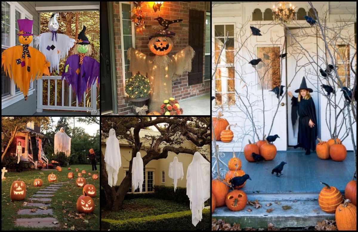 Halloween-Dekorationen im Freien :)