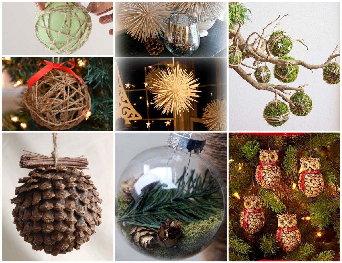 Weihnachtskugeln aus Naturmaterialien selber machen :)