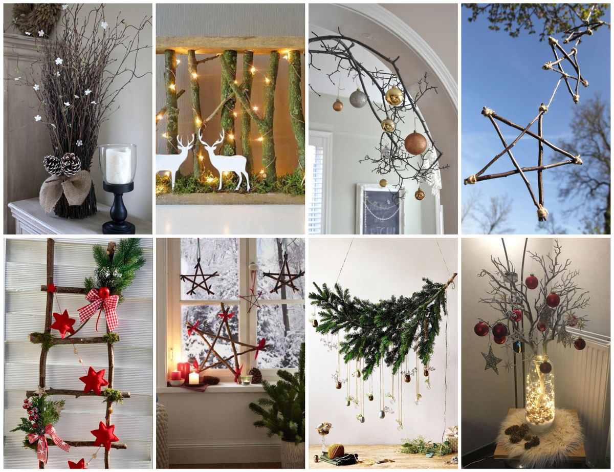 Einfache und süße Weihnachtsdeko mit Zweigen DIY :)
