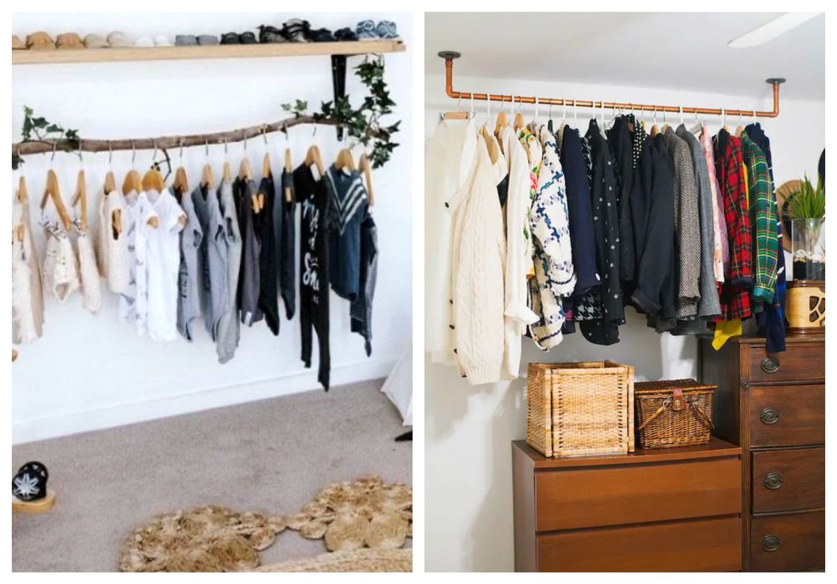 Die EINFACHSTEN und BILLIGSTEN Ideen für offene Kleiderschränke oder Kleiderständer :)