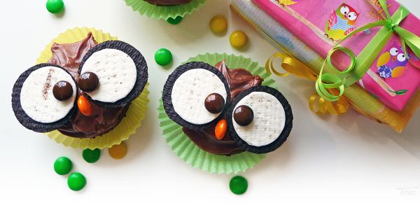 Eulen-Muffins – Süße Muffins für den nächsten Kindergeburtstag :)
