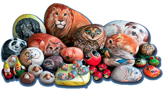 Steine bemalen zum Basteln mit Naturmaterialien :)