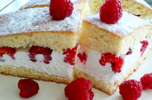 Rezept für leckeren Käsekuchen mit Himbeeren :P