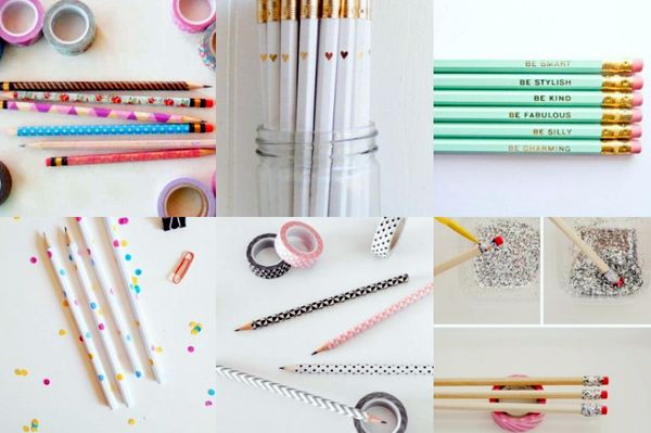 Gewöhnliche Bleistifte aufpeppen und somit zu coolen Accessoires machen