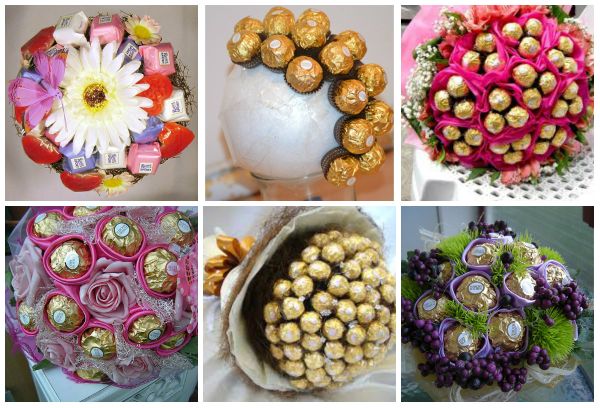 Blumenstrauß aus Süßigkeiten