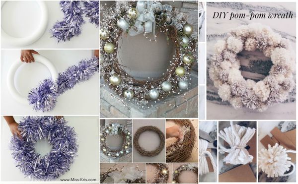 10 DIY weihnachtliche Türkränze + Fotoanleitungen :)