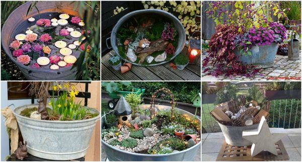 Zinkwanne wird zum Deko – 20 romantische Dekoideen :)