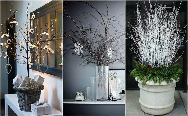 15 wunderbare winterliche Dekoration mit Zweigen :)