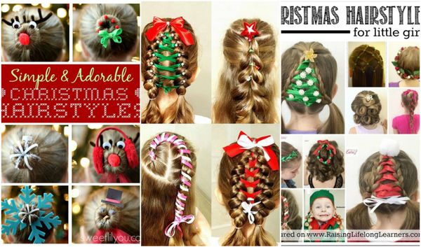 10 Frisuren für Weihnachten – Lustige und festliche Ideen für eure Kinder :)
