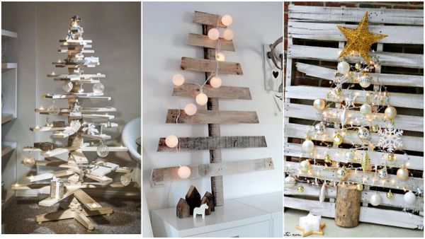 Nette Weihnachtsbäume aus Paletten