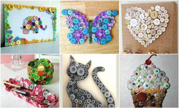 Mit Knöpfen zaubern – 20 wunderschöne Bastelideen :)