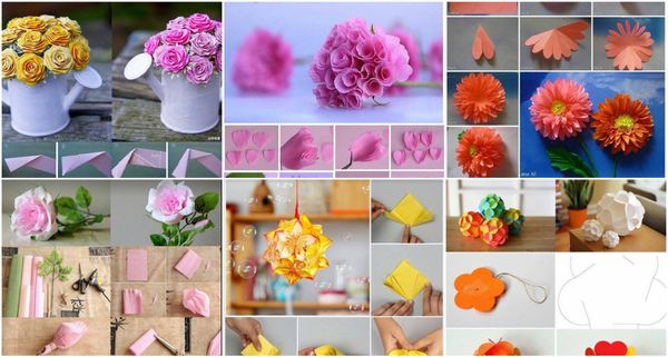 Wunderschöne Blumen aus Papier basteln :)