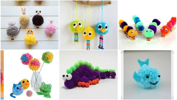 Niedliche PomPom Tiere basteln :)