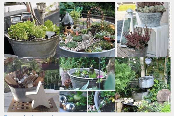 So einfach und günstig kann man mit einer alten Zinkwanne dekorieren! :)