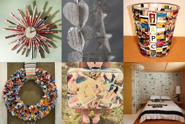 Bastelideen aus alten Zeitungen und Zeitschriften