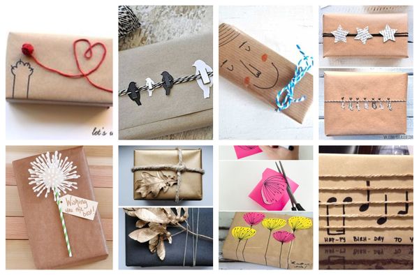 10 kreative DIY Ideen: Geschenkverpackung aus Naturmaterialien :)