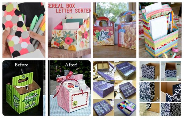 Alte Schachteln und Kartons kreativ wiederverwenden :)