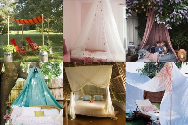 Sommerliche DIY Idee: Baldachine und Sonnenschutz für innen und draußen