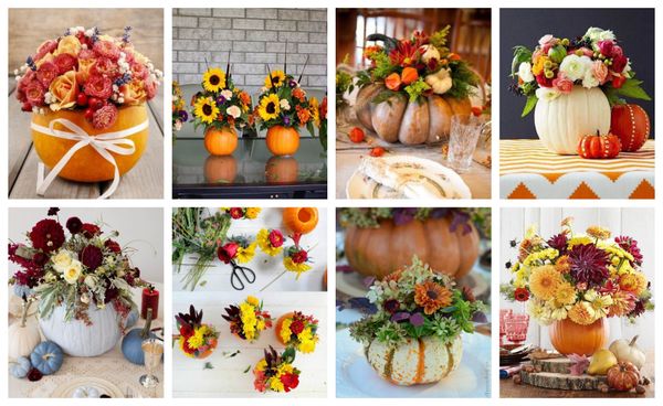 Ausgefallene herbstliche Kürbis-Vasen + Anleitung :)