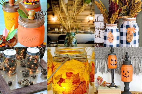 15 herbstliche DIY Dekorationen mit Einmachgläsern