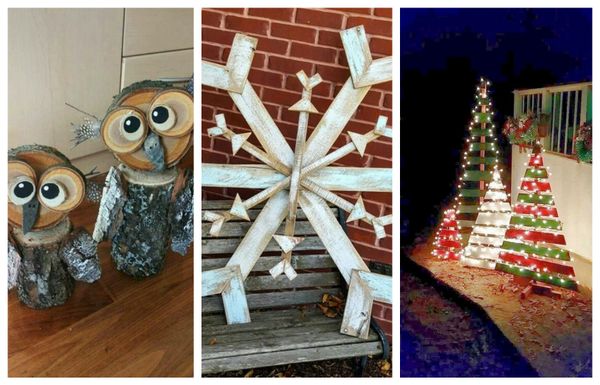 Holzdeko für Winter und Weihnachten: 10 interessante Ideen :)