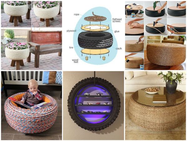 10+ coole Diy Ideen mit alten Autoreifen :)