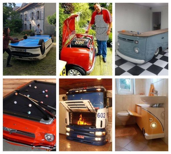 10 ungewöhnliche kreative Ideen zum Umbau von altem Auto :)