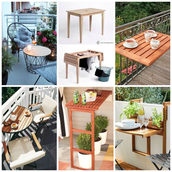 Kleiner Tisch für Terrasse und Balkon